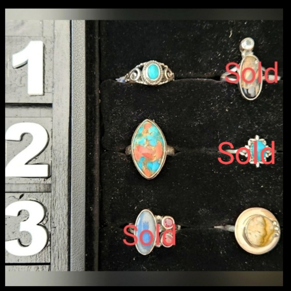 NEW Size 5 Genuine Sterling Silver Rings - Picture 3 of 9